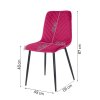 Zamatová jedálenská stolička Wizz cyklámenová rozmer