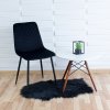 Zamatová jedálenská stolička Wizz čierna 4