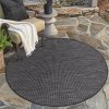 Šnúrkový okrúhly koberec PALM B2778A čierny