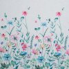 Dekoračný etamínový záves LILIAN s motívom štetcom maľovaných kvetov 140x250cm