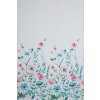 Dekoračný etamínový záves LILIAN s motívom štetcom maľovaných kvetov 140x250cm