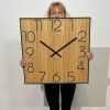 Drevené hodiny na stenu Wood Square 60cm4