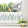 Kuchynská záclonka POLA zdobená kvetinovou potlačou a čipkou 150 x 30 cm