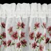Kuchynská záclonka ISA zdobená kvetinovou potlačou a čipkou 150 x 60 cm