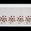 Kuchynská záclonka ISA zdobená kvetinovou potlačou a čipkou 150 x 60 cm