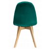 Zamatová jedálenská stolička COLIN Tmavozelená