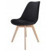 Jedálenská čalúnená stolička BARI - čierna