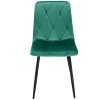 Zamatová jedálenská stolička PIADO zelená