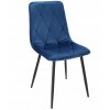 Zamatová jedálenská stolička PIADO modrá