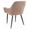 Jedálenská zamatová stolička LARGO - béžová