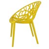 Plastová dizajnová stolička ALBERO žltá