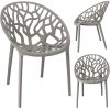 Plastová dizajnová stolička ALBERO sivá
