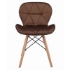 Zamatová jedálenská stolička MATIAS hnedá4