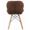Zamatová jedálenská stolička MATIAS hnedá5