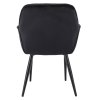 Zamatová jedálenská stolička LARGO - čierna