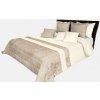 Luxusný prehoz na posteľ s mramorovým vzorom NMO-054 v krémovej farbe