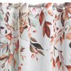 Set dvoch dekoračných etamínových závesov MEG s motívom jesenných kvetov