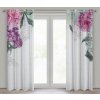 Set dvoch dekoračných etamínových závesov ISA s motívom letných kvetov
