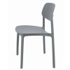Plastová dizajnová stolička LARA sivá 4