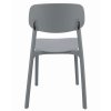 Plastová dizajnová stolička LARA sivá 7