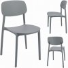 Plastová stolička LARA sivá