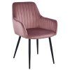 Zamatová jedálenská stolička SOLDEN - ružová