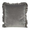 Dekoračná obliečka na vankúš VELVET25 v striebornej farbe