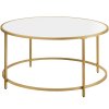 Okrúhly konferenčný stolík - zlatý LCT091A10