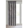 Zamatový záves ESTEL zdobený reliéfnym vzorom - grafitový