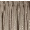 Zamatový záves FELIS s jemnou potlačou listov - béžový