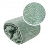 Pistáciovozelená deka PALOMA s reliéfnym rastlinným vzorom