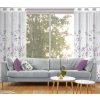 Dekoračný etamínový záves ANTEA s kvetinovým motívom 140x250cm