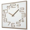 Moderné drevené hodiny EKO Digits biele - 60cm