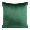 Zamatová obojstranná obliečka na vankúš MEL2 tmavozelená s lémom