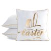 Veľkonočná dekoračná obliečka na vankúš so zlatou potlačou