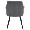Elegantná zamatová stolička JORK - tmavosivá