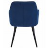 Elegantná zamatová stolička JORK - tmavomodrá