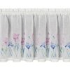 Kuchynská záclonka DOLOREZ zdobená kvetinovou potlačou a čipkou 150 x 60 cm