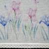 Kuchynská záclonka DOLOREZ zdobená kvetinovou potlačou a čipkou 150 x 60 cm