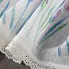Kuchynská záclonka DOLOREZ zdobená kvetinovou potlačou a čipkou 150 x 60 cm