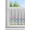 Kuchynská záclonka DOLOREZ zdobená kvetinovou potlačou a čipkou 150 x 60 cm