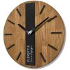 Drevené hodiny DUB klasik 30cm - čierne