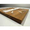 Drevené hodiny Dub Klasik SQ 30cm biele 3