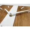 Drevené hodiny Dub Klasik SQ 30cm biele 4