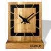 Drevené stolové hodiny Square Oak čierne
