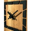 Drevené stolové hodiny Square Oak čierne 1