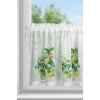 Kuchynská záclonka CLOE zdobená citrónovou potlačou a čipkou 150 x 60 cm