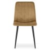 Jedálenská stolička LAVA - hnedá s čiernymi nohami