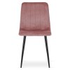 Jedálenská stolička LAVA - ružová s čiernymi nohami