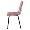 Jedálenská stolička LIBRA - ružová s čiernymi nohami